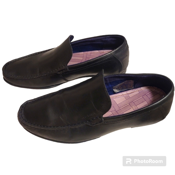 Ted Baker London LASSTY Mens Loafers black leather size 8 - Picture 2 of 10